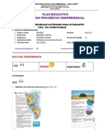 Plan Educativo Retorno Progresivo Semipresencial: Ruta Del Pensamiento