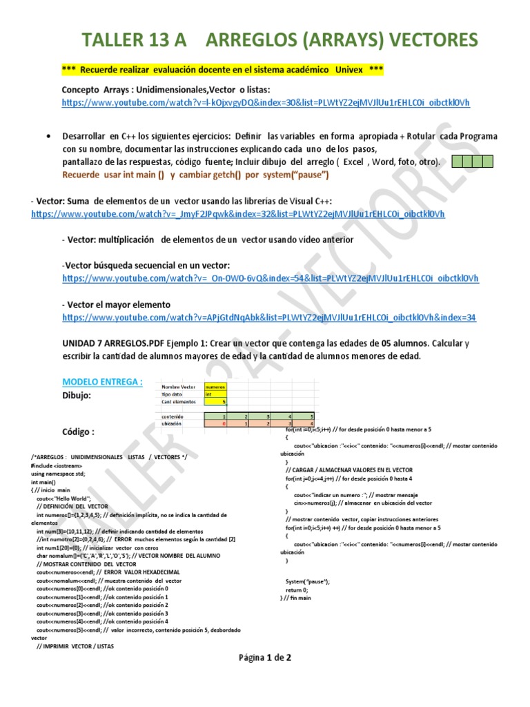 Ejercicios de Arreglos en C++ | PDF | Estructura de datos de matriz | C