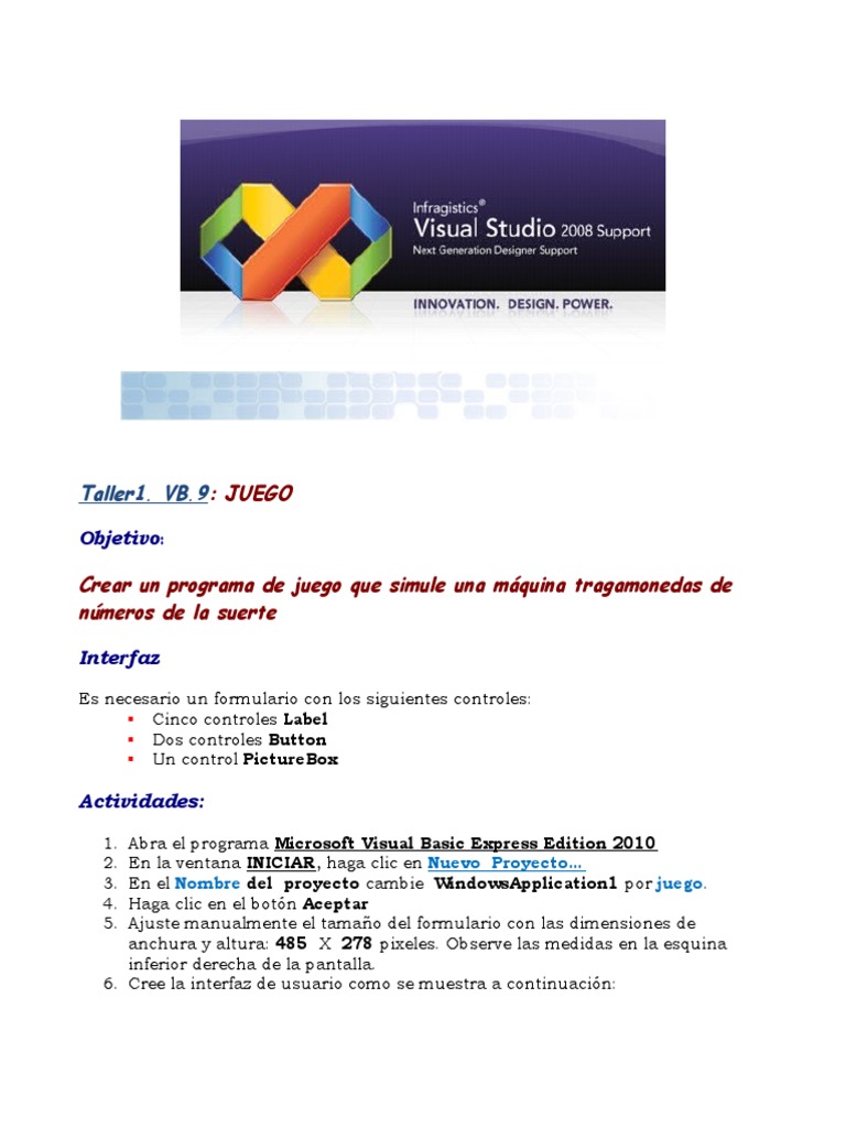 Taller - vb.9 - Juego | PDF | Ventana (informática) | Informática