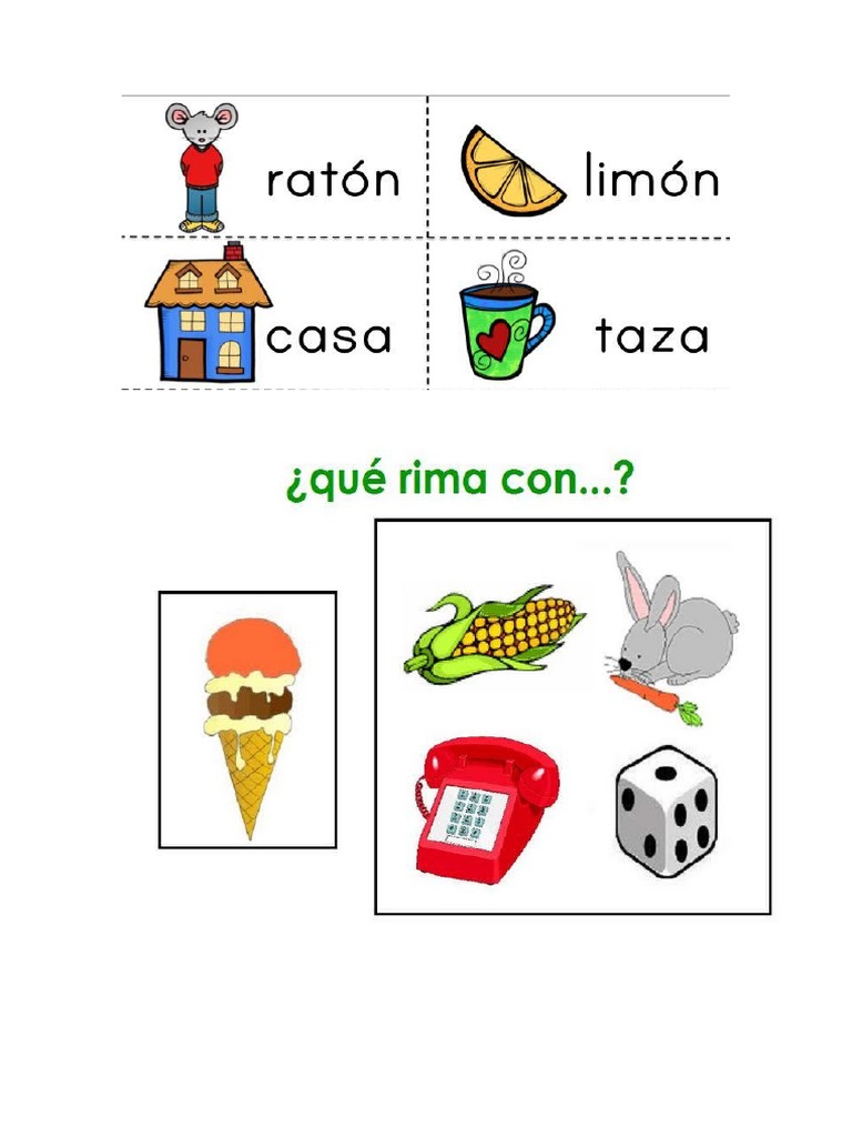 Jugamos Con Palabras Que Riman | PDF