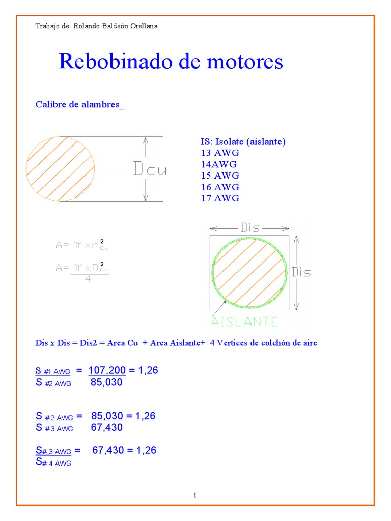 Rebobinado de Motores - Rolando Valdeon Orellana | PDF | Cambio ...