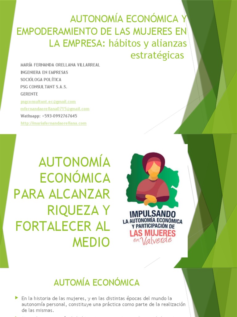 Autonomía Económica y Empoderamiento de Las Mujeres | PDF