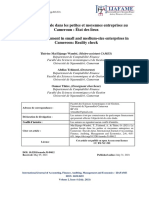 La Gestion Fiscale Dans Les Petites Et Moyennes Entreprises Au Cameroun