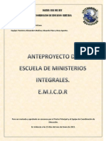 Anteproyecto Escuela de Ministeio