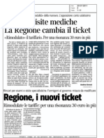 Esami e visite mediche la Regione cambia il ticket (Corriere della sera) 