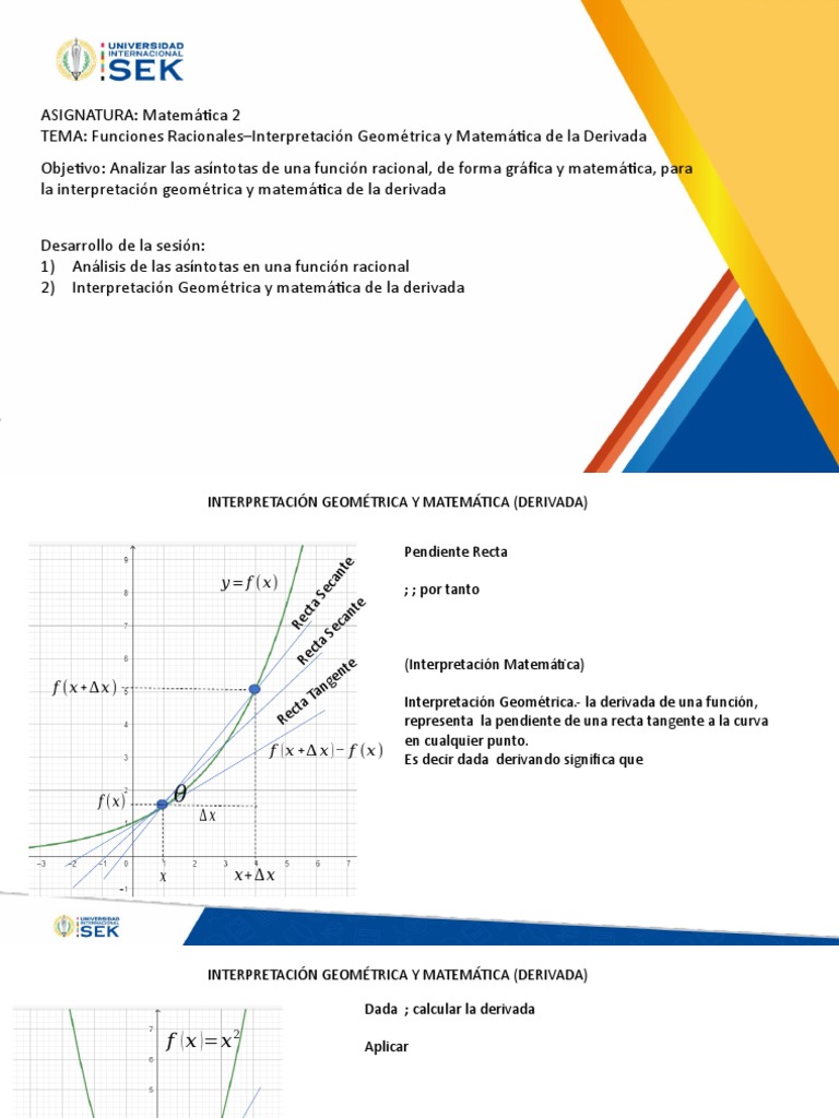 Derivadas de Funciones Racionales | PDF | Derivado | Línea (geometría)