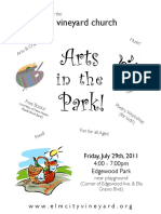 Arts in The Park 2011 Poster
