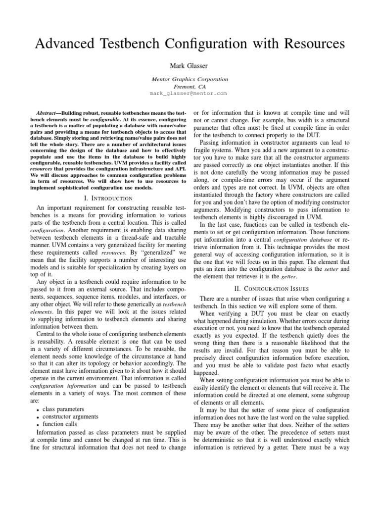 UVM Testbench Configuration Guide | PDF | Class (Computer Programming ...