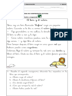 3° Básico Prueba de Comprensión Lectora (Idea)