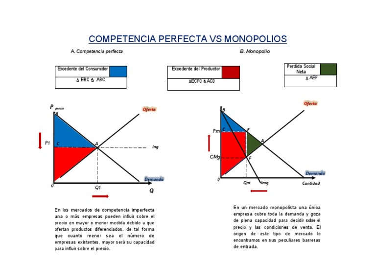 Competencia Perfecta Vs Monopolio | PDF | Monopolio | Mercado (economía)