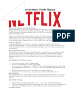 Requirements For Netflix Filming