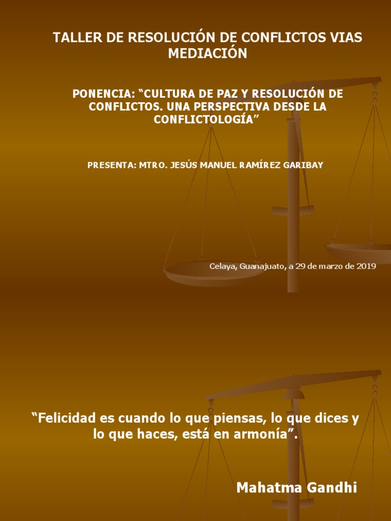 Cultura de La Paz | PDF | Conflicto (proceso) | Mediación