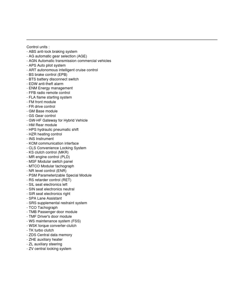 Overview of Vehicle Control Units | PDF