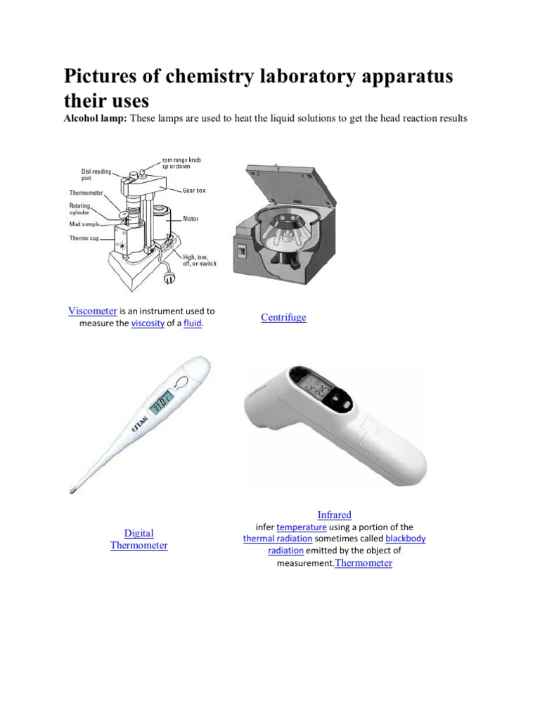 Pictures of Chemistry Laboratory Apparatus Their Uses Laboratories