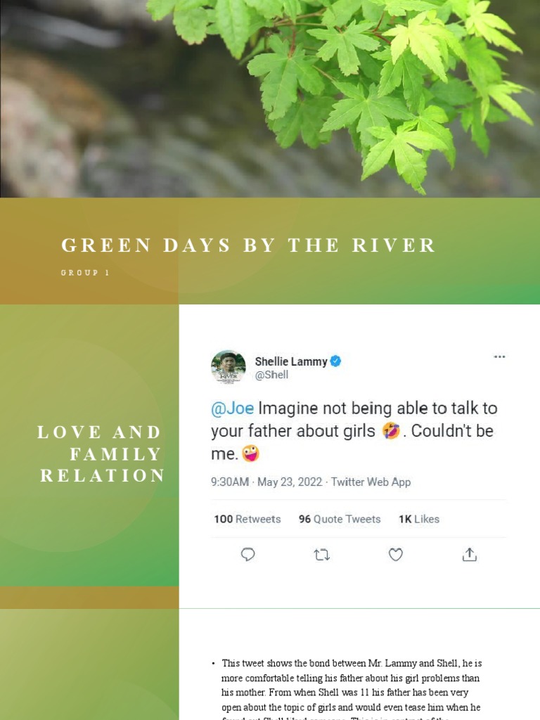Green Days by The River Group 1 PDF