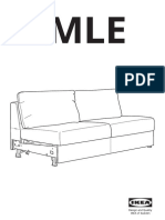 Vimle Frame 2 Seat Sofa Bed Section Grann Bomstad Black - AA 2198304 6 2