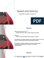 Speed and Velocity