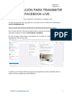 PREPARACIÓN PARA TRANSMITIR A FACEBOOK LIVE