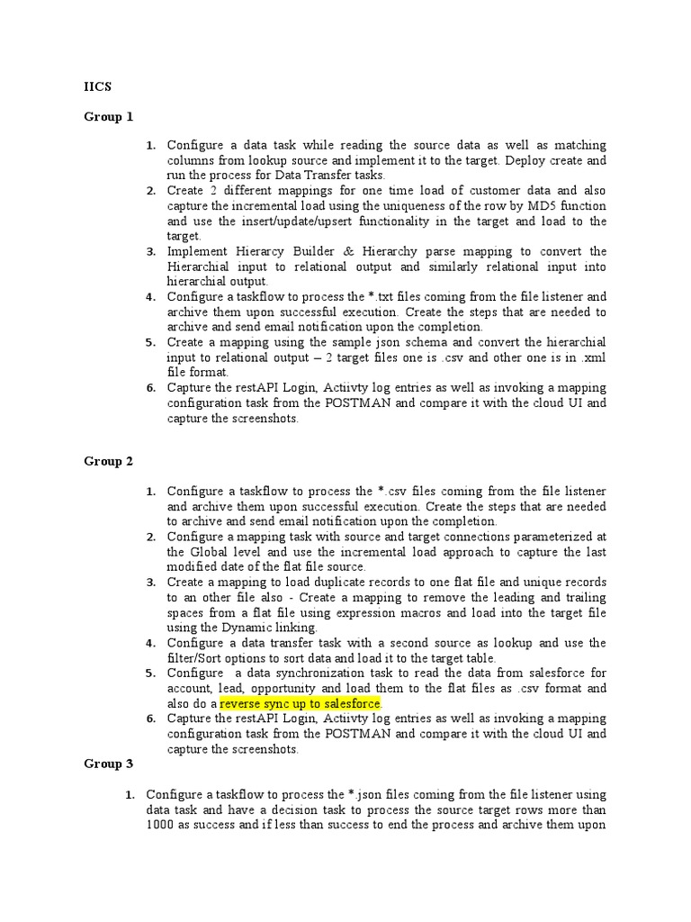 IICS Taskflow and Incremental Load Guide | PDF | Relational Database ...