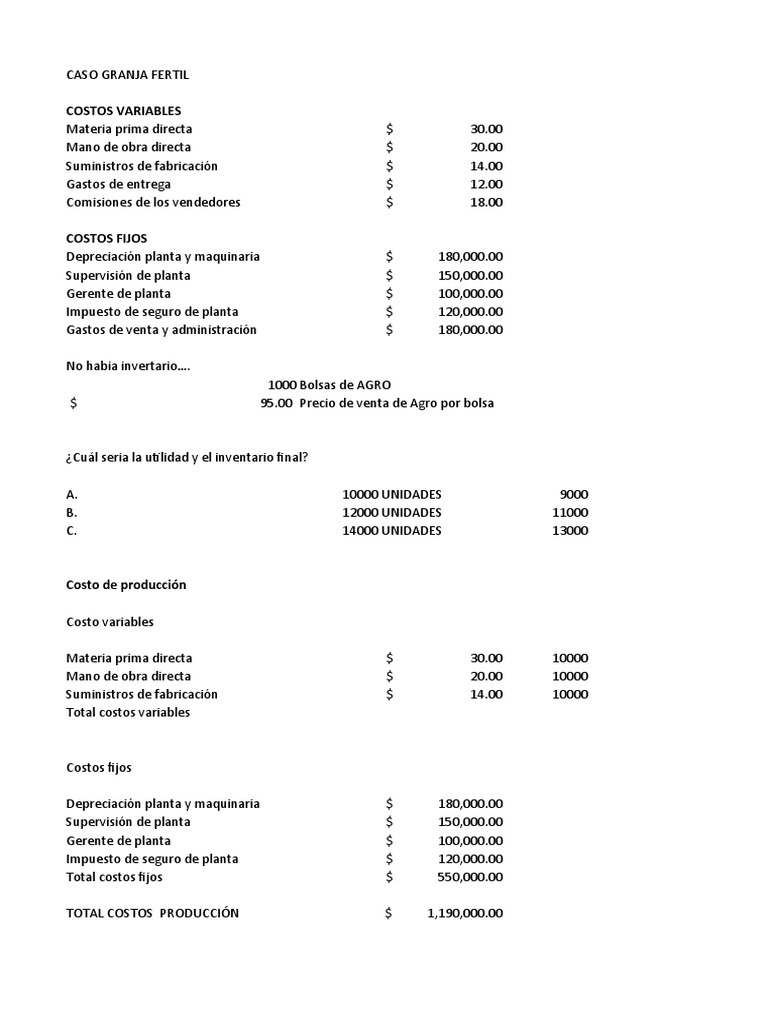 Costos | PDF | Estado de resultados | Economias