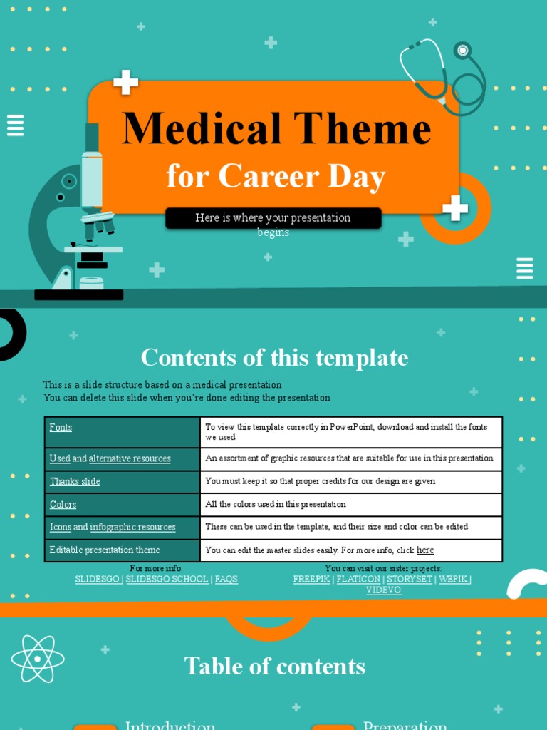 Medical Theme For Career Day by Slidesgo PDF Mercury