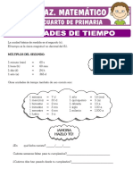 Ejercicios de Unidades de Tiempo para Cuarto de Primaria