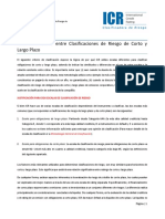 Criterio Relacion Entre Clasificaciones de Riesgo de Corto y Largo Plazo