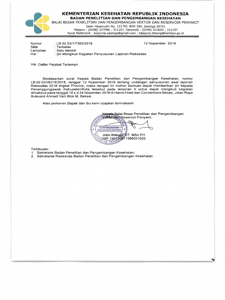 Surat Ijin Instansi | PDF