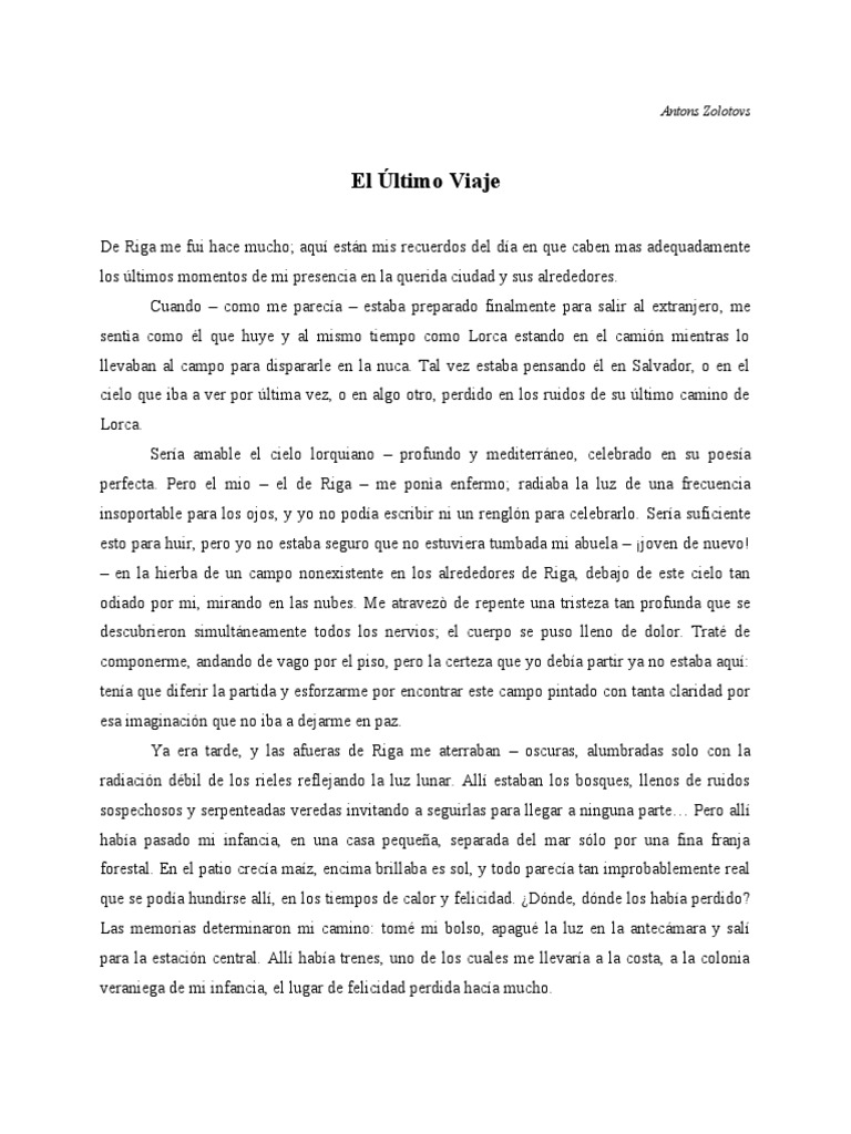 Ultimo Viaje Pdf Tren