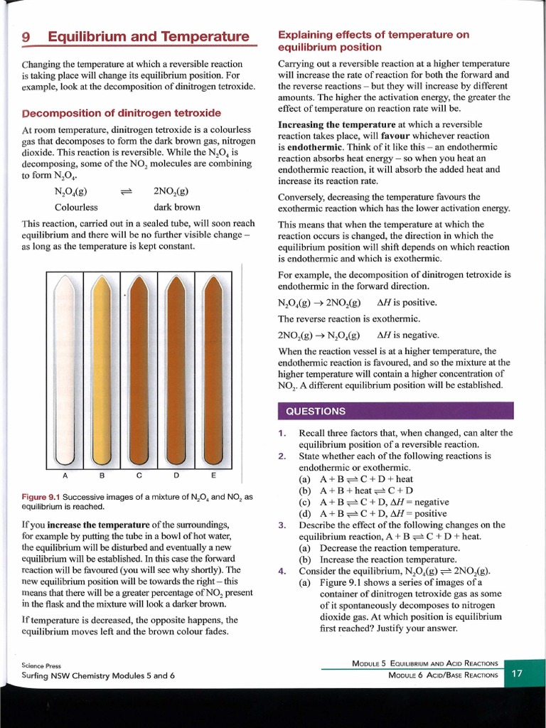 9 Surfing Equilibrium & Temperature PDF Chemical Equilibrium