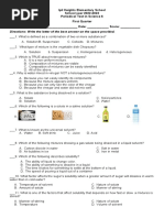 Periodical Test in Science 6