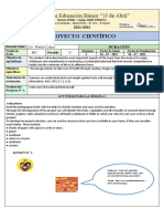 Proyecto Cientifico 3ro # 2 Parcial (26-30 Julio 2021)