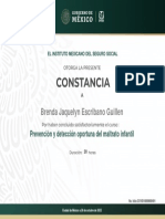 Constancia Prevención y Detección Oportuna Del Maltrato Infantil