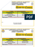 Horario de Exámenes - II Parcial - II Semestre (INTERMEDIOS)