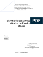 Sistema de Ecuaciones y Sus Metodos de Resolucion (Guia)