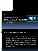 Konsep Dasar Manajemen Data Statistik