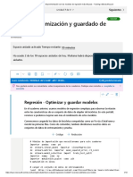 Optimizar y guardar modelos de regresión