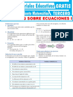 Problemas Sobre Ecuaciones para Tercer Grado de Secundaria