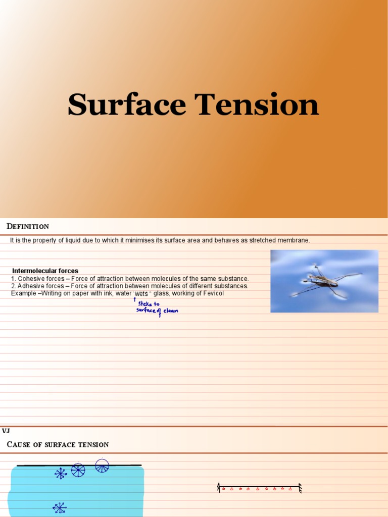 Surface Tension PDF Surface Tension Soft Matter