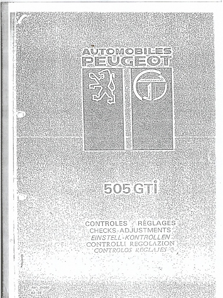 Peugeot 505 Gti - Checking Manual | PDF