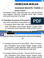 Pertemuan Ke-12: Akuntansi Perusahaan Industri / Pabrik