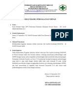 Laporan Hasil Perjalanan Dinas: Pemerintah Kabupaten Mesuji Dinas Kesehatan Puskesmas Brabasan