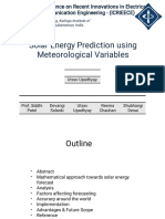 Solar energy prediction using meteorological variables