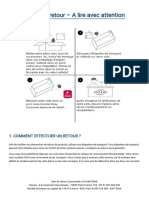 Guide de Retour - A Lire Avec Attention: 1. Comment Effectuer Un Retour ?