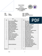 List of Learners for Grade 11 LASCONIA Section at GLAN School of Arts and Trades