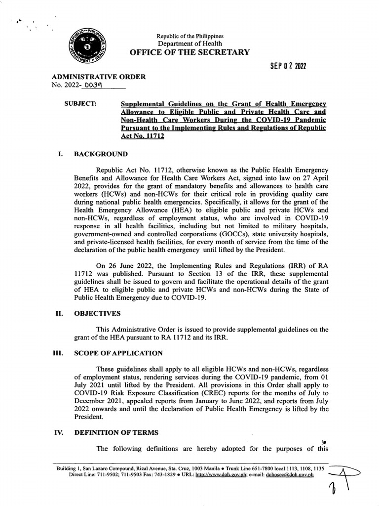 AO 20220039 Supplemental Guidelines On The Grant of HEA1662697933