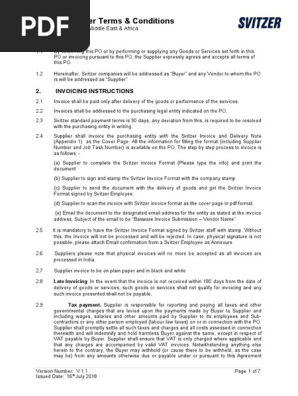 Final Purchase Order Terms Delivery Form