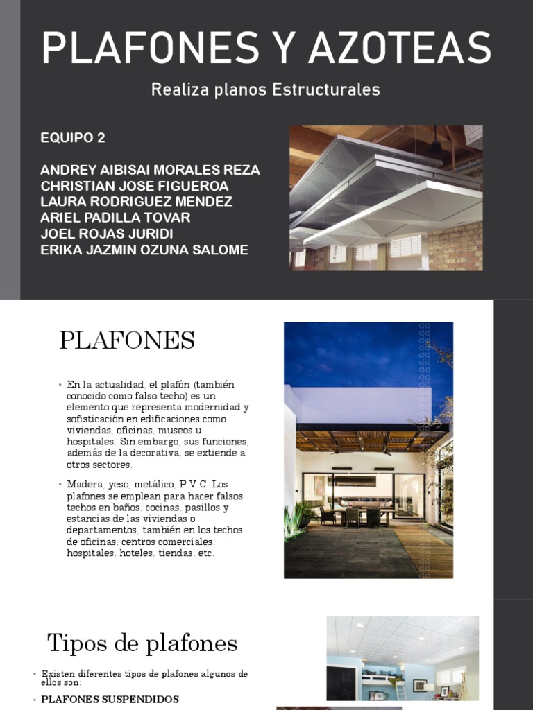 Tipos y Ventajas de Plafones y Azoteas | PDF | Paneles de yeso ...