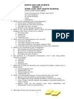 Earth and Life SCience Q1 Long Exam