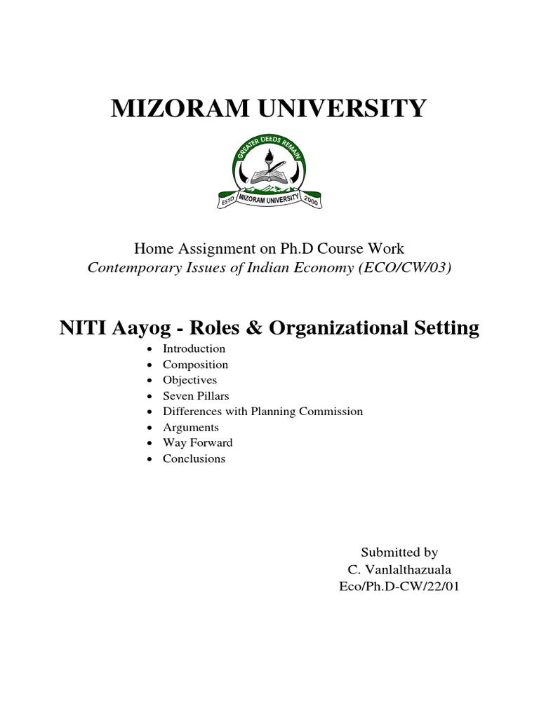 Niti Aayog Pdf Government Economies